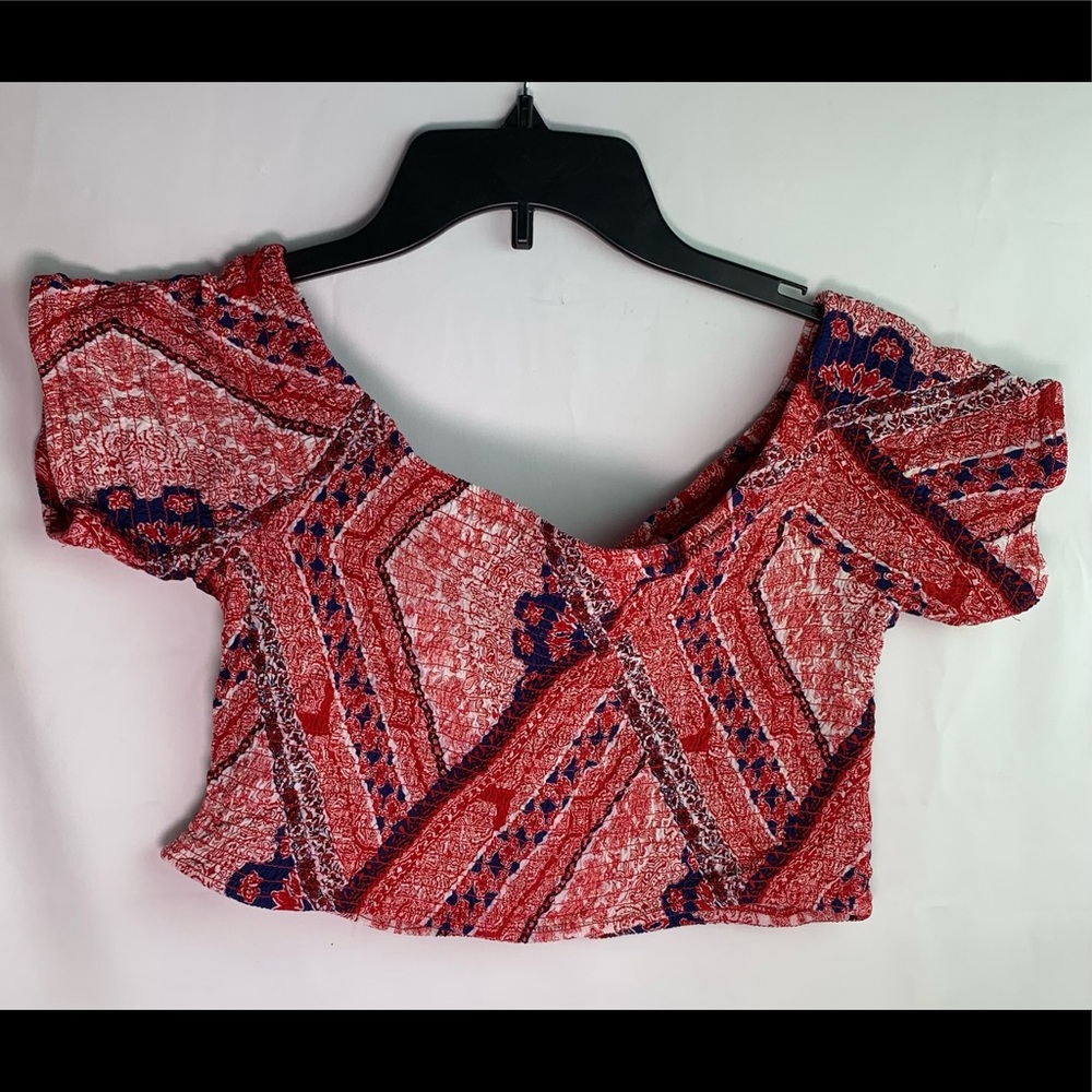 Crop Top Red and Blue
